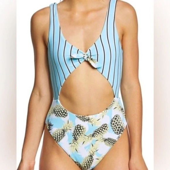 The Bikini Lab Pineapple one piece bathing suit, size Medium - Picture 2 of 3